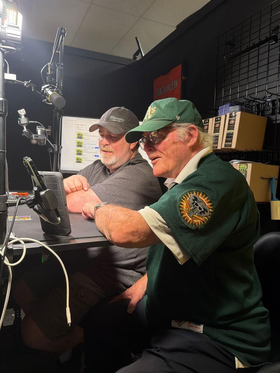 Behind the desk